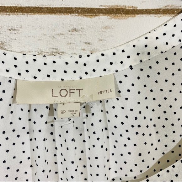 Loft women's V neck button front short sleeve dress 8P - Picture 2 of 7